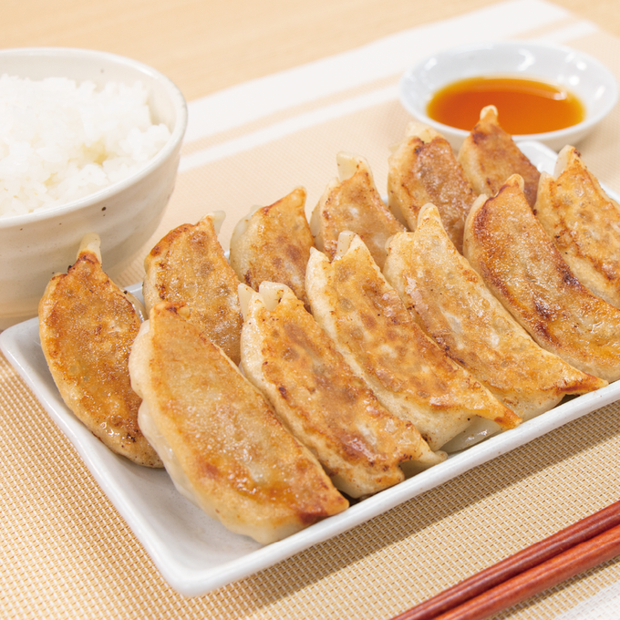 焼き餃子のアップ
